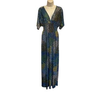 5th & Love Paisley Smocked Waist Maxi Dress Sz S